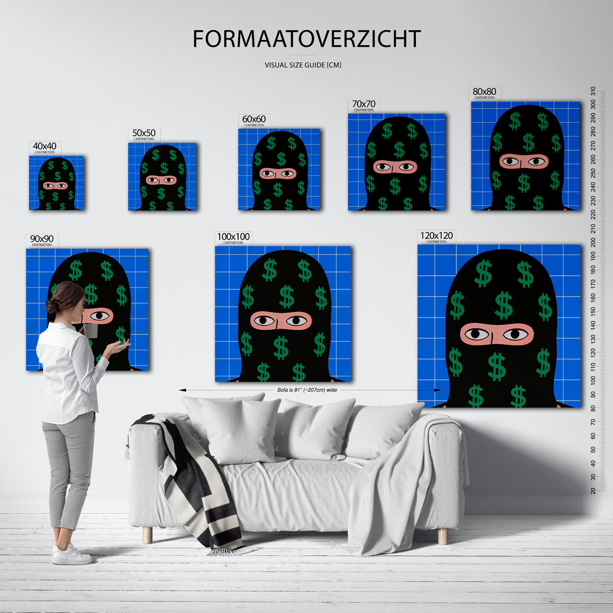 Masker met dollartekens Poster