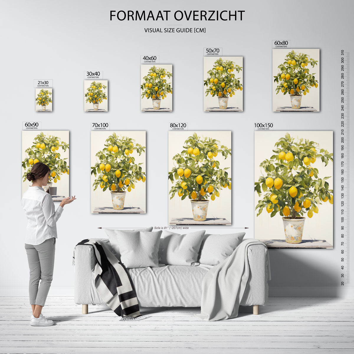 Citroenboom in pot Poster