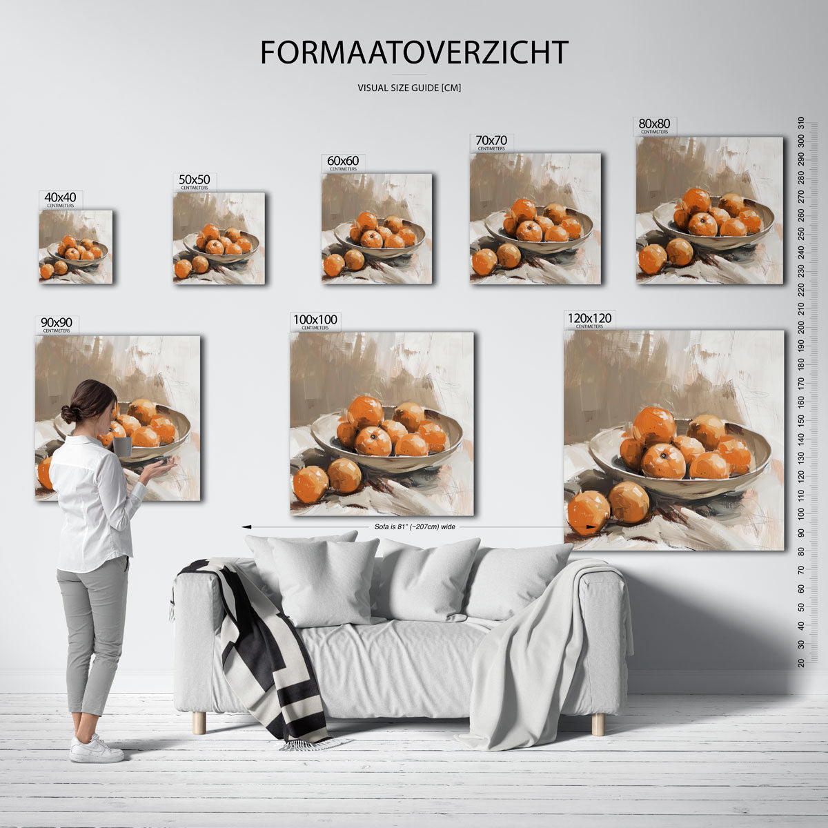 Mandarijnen in schaal Poster