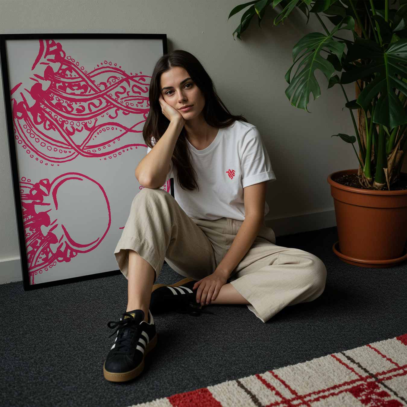 Vrolijke Octopus Kunstposter-WallArtistic