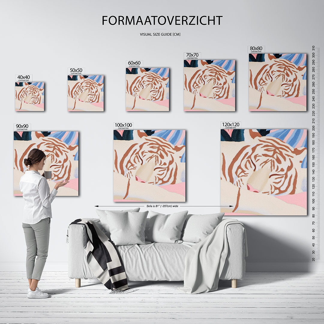 Dromerige tijger Kunstwerk