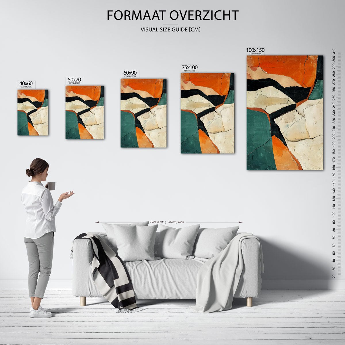 Dynamische vormen Kunstwerk