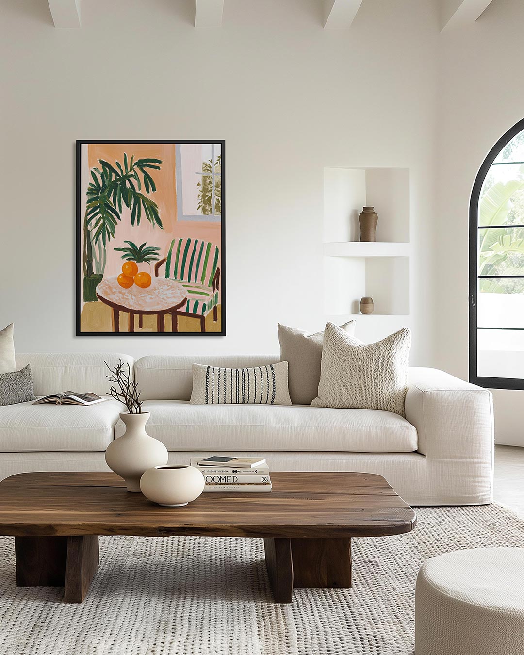 Interieur met planten Kunstwerk