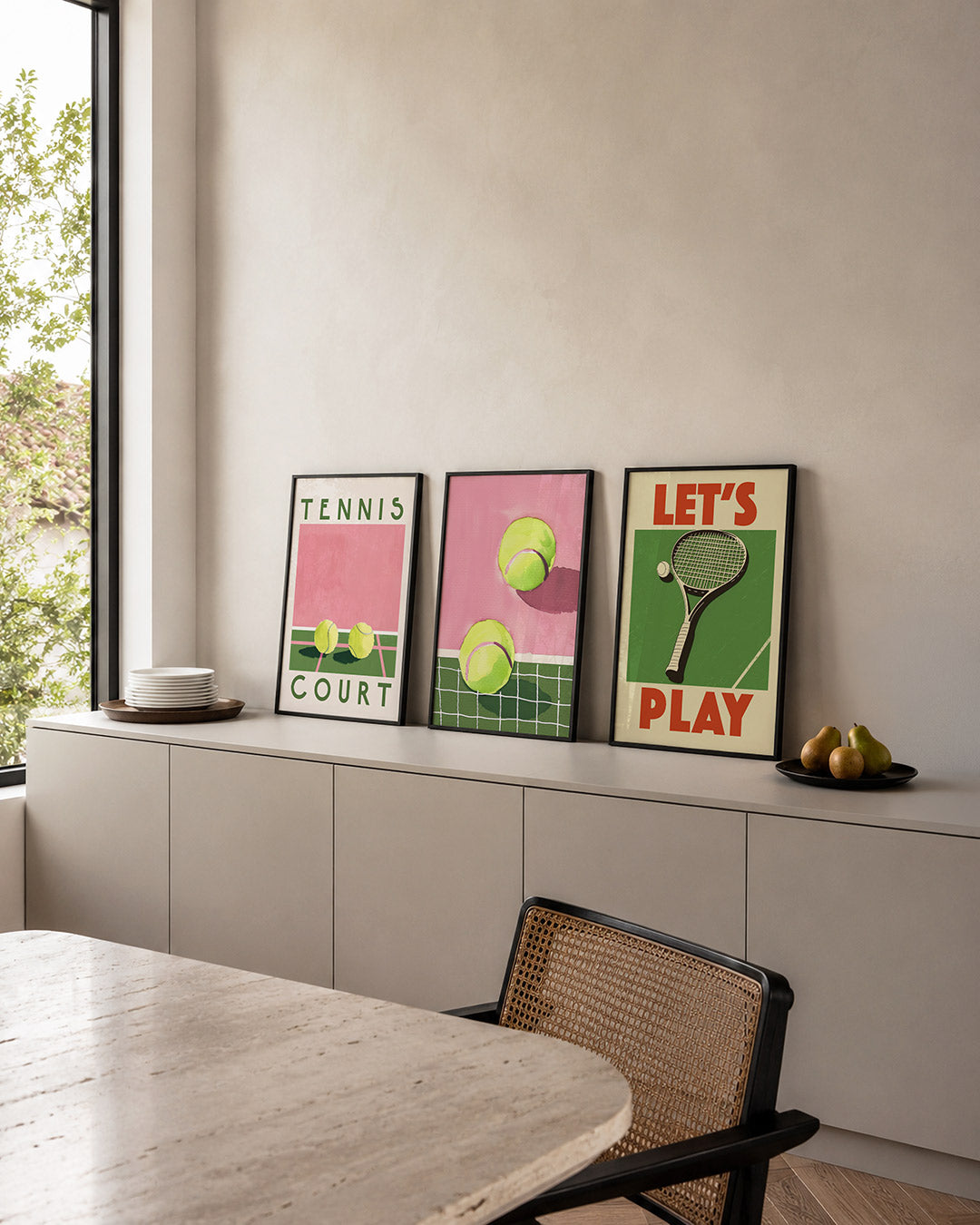 Tennis kleurenspel Posterset