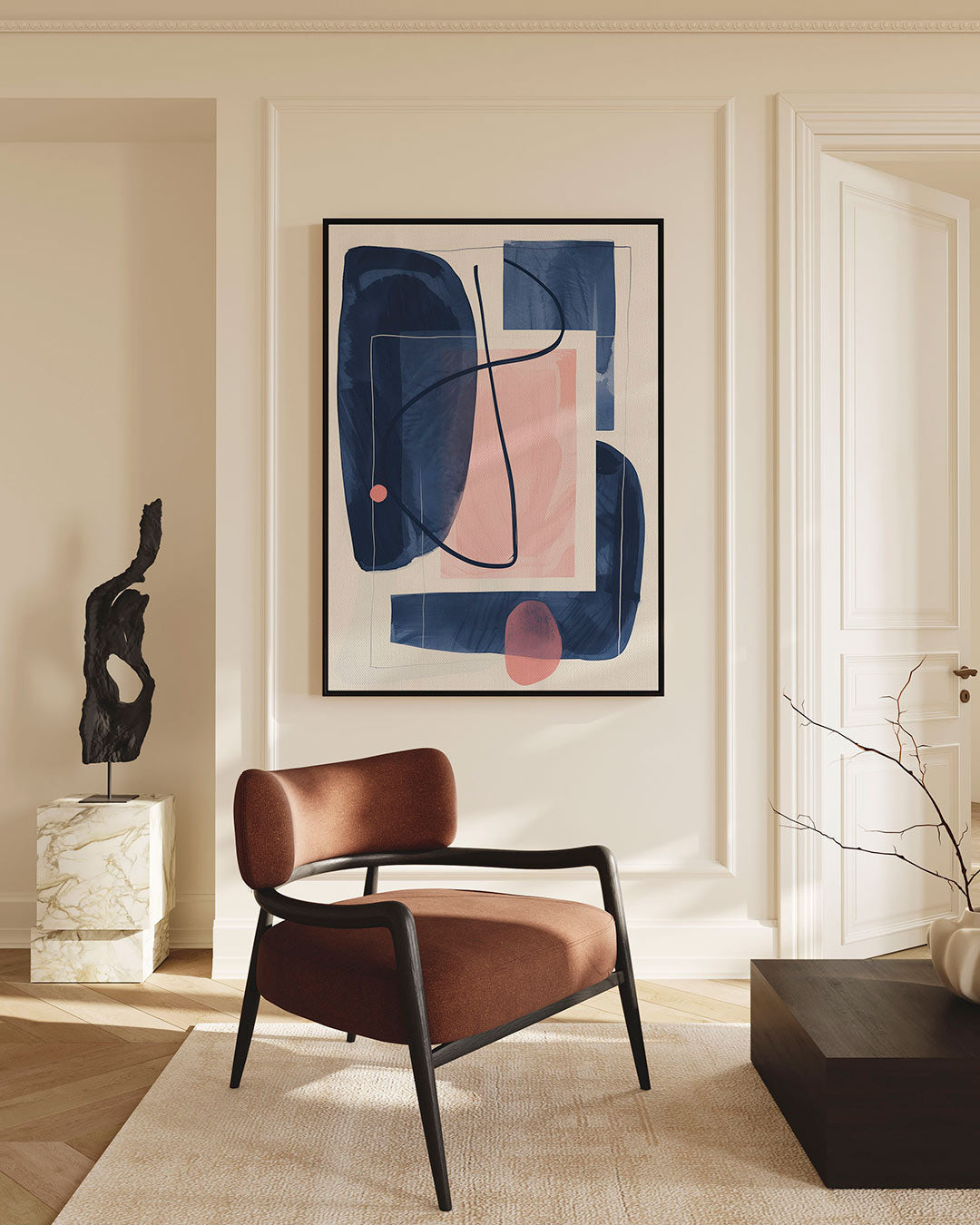 Geometrische vormen compositie Kunstwerk