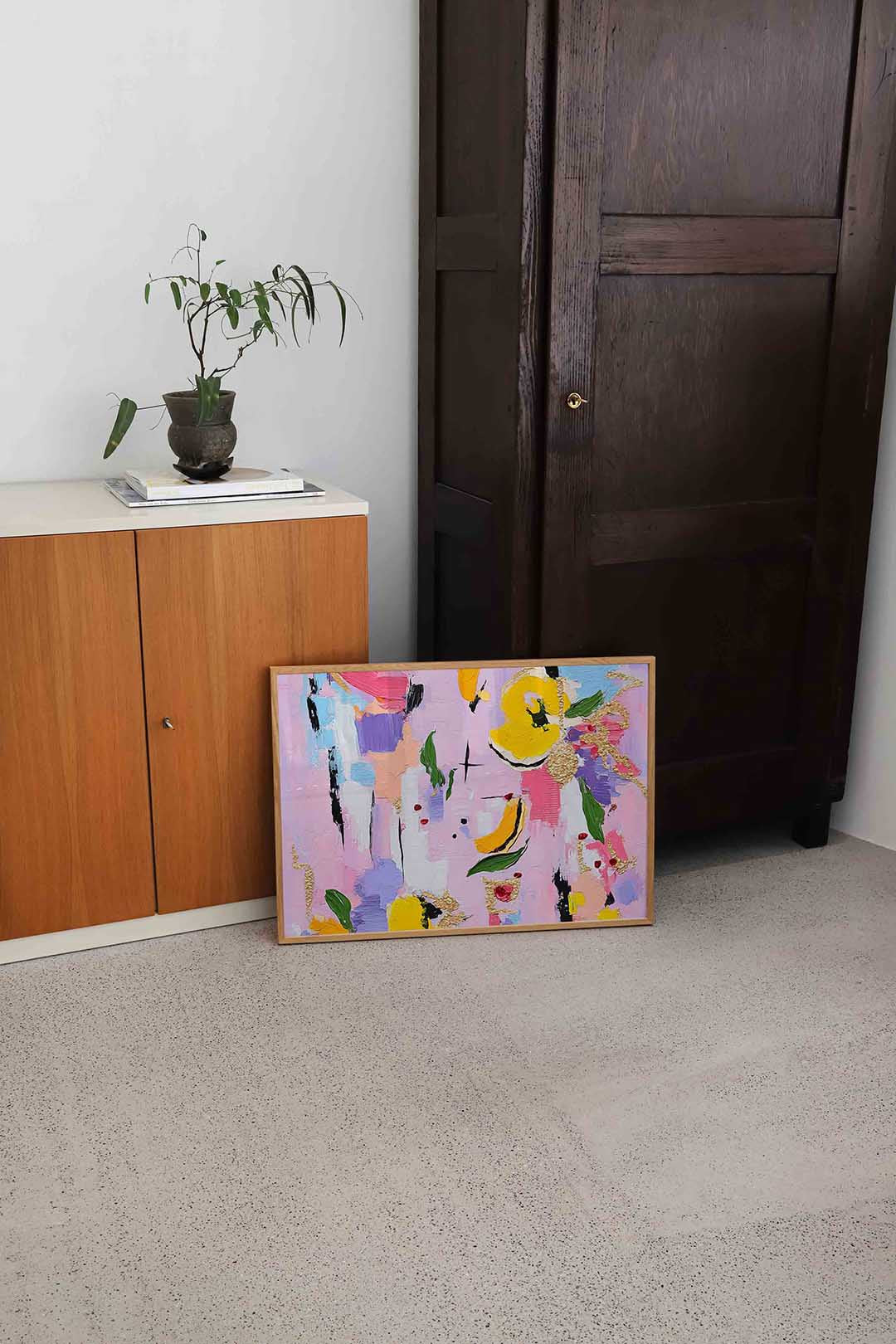 Abstracte bloemen en vormen Poster
