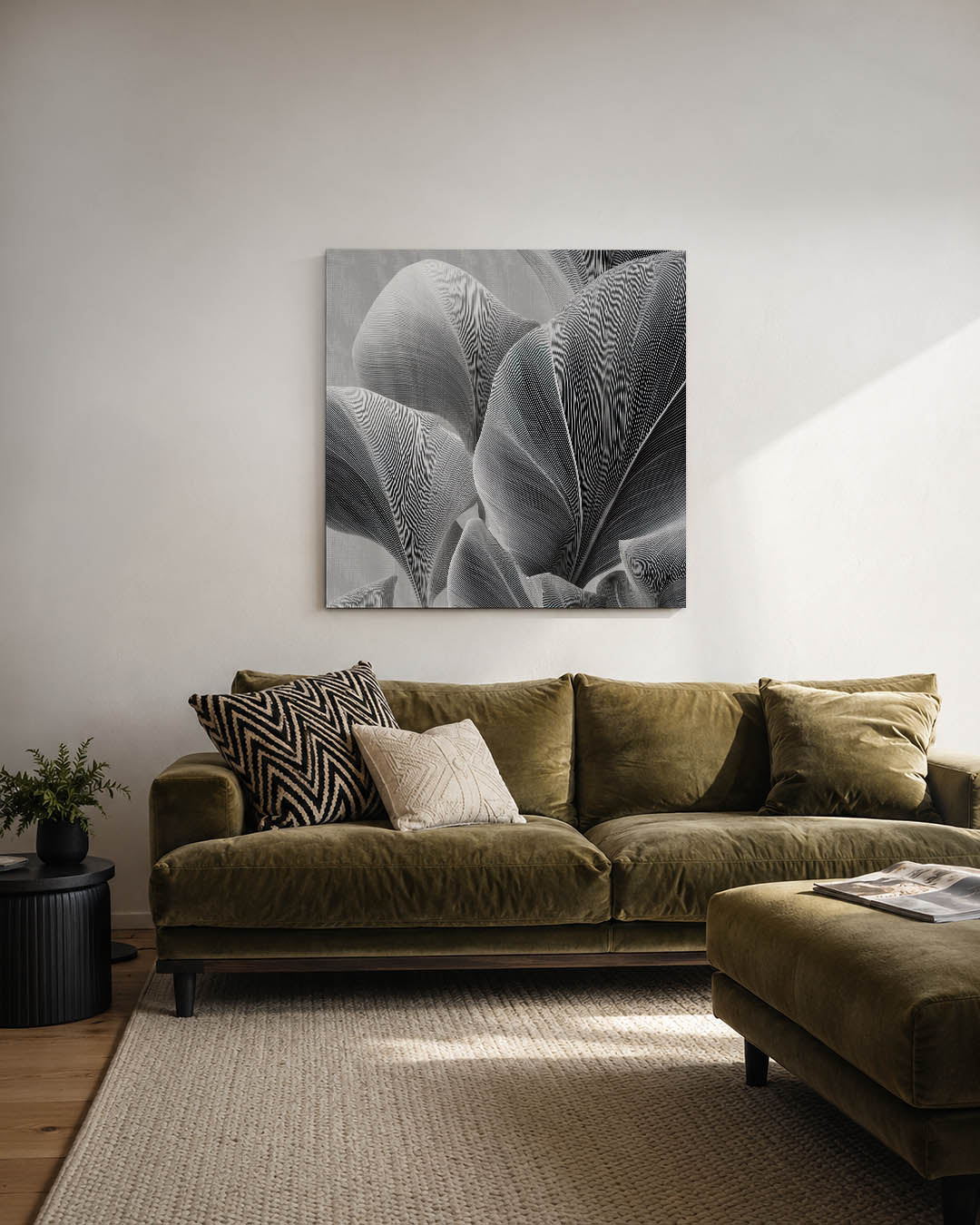 Organische lijnen compositie Kunstwerk
