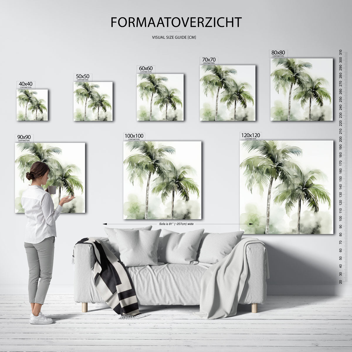 Tropische palmbomen Poster