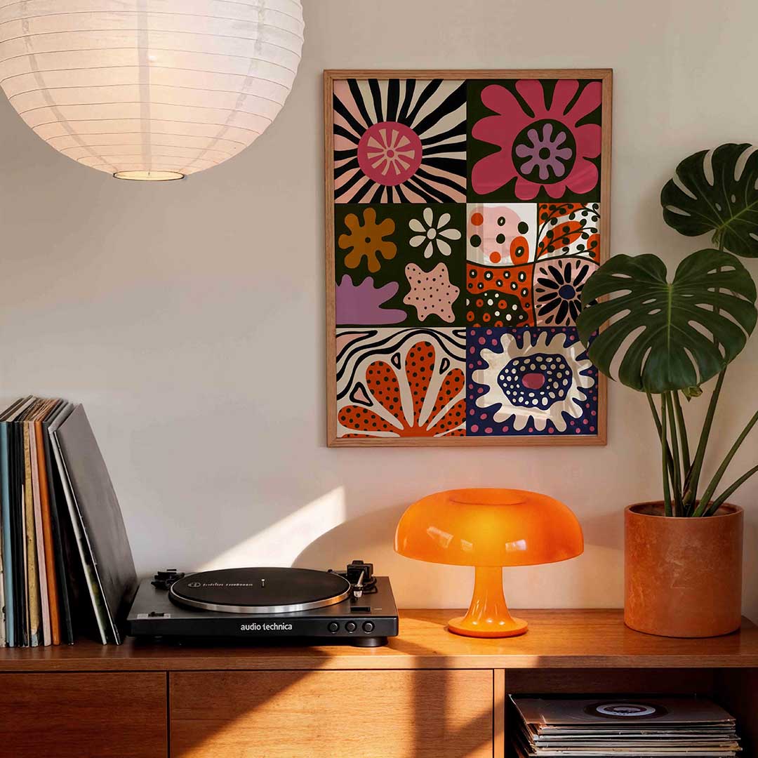 Bloemvormen en patronen Poster