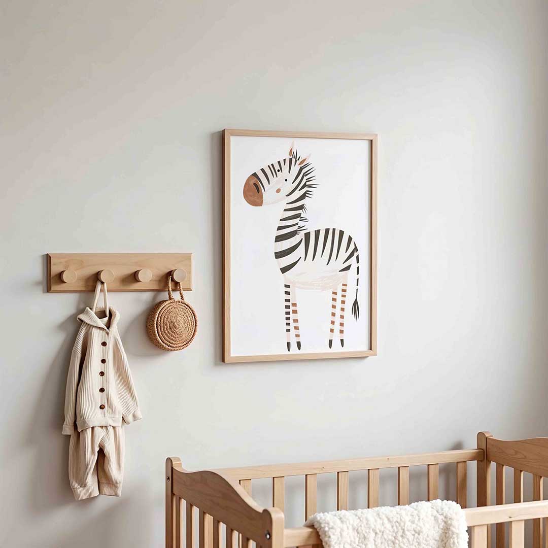Zebra illustratie Poster