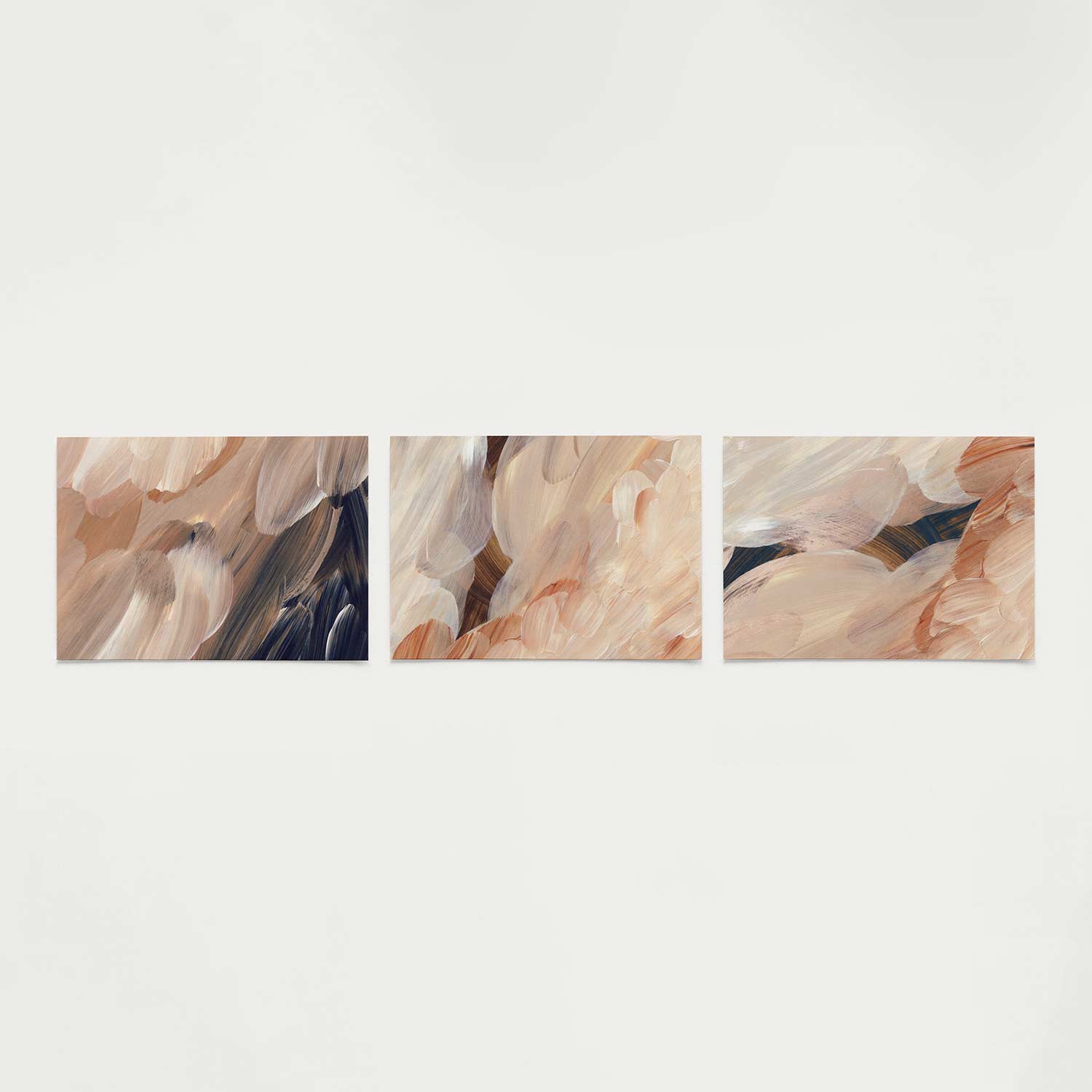 Zachte borstelstreken Posterset
