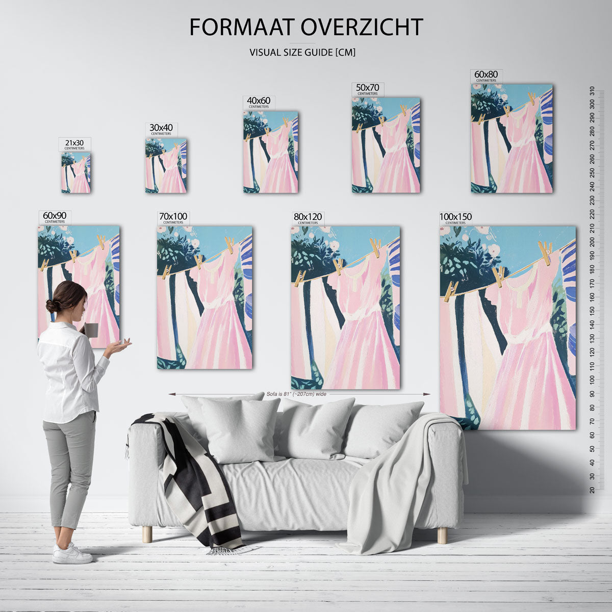 Waskleding in de zon Poster