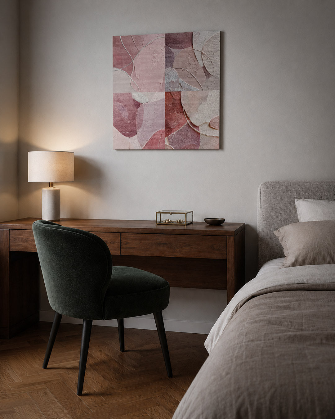 Zachte roze compositie Kunstwerk