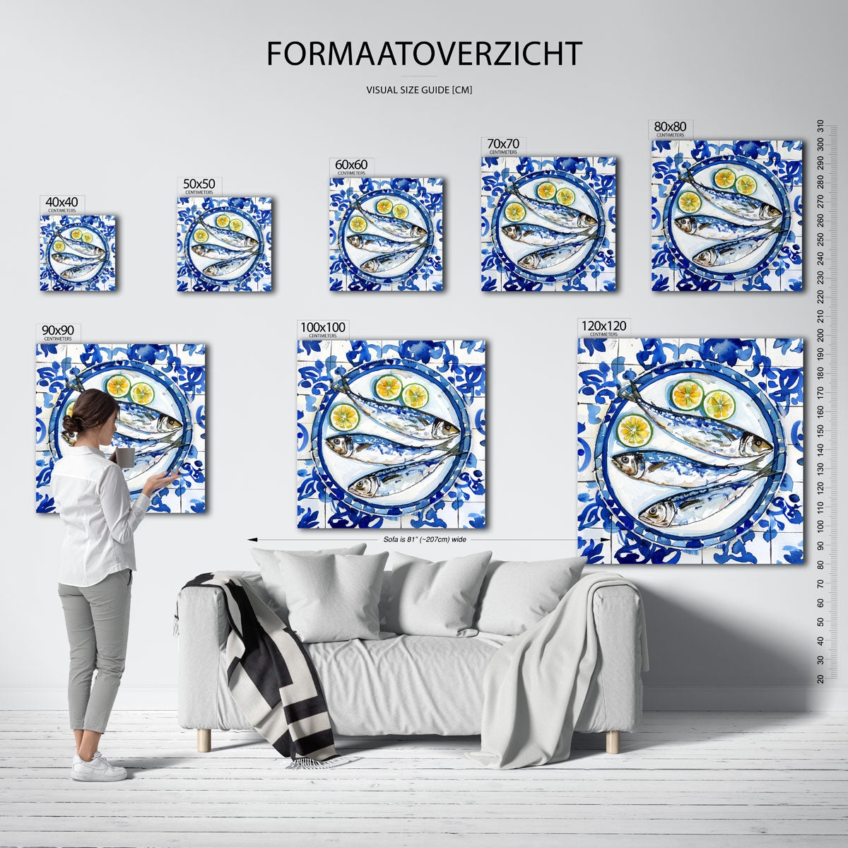Vissen en citroenen Poster