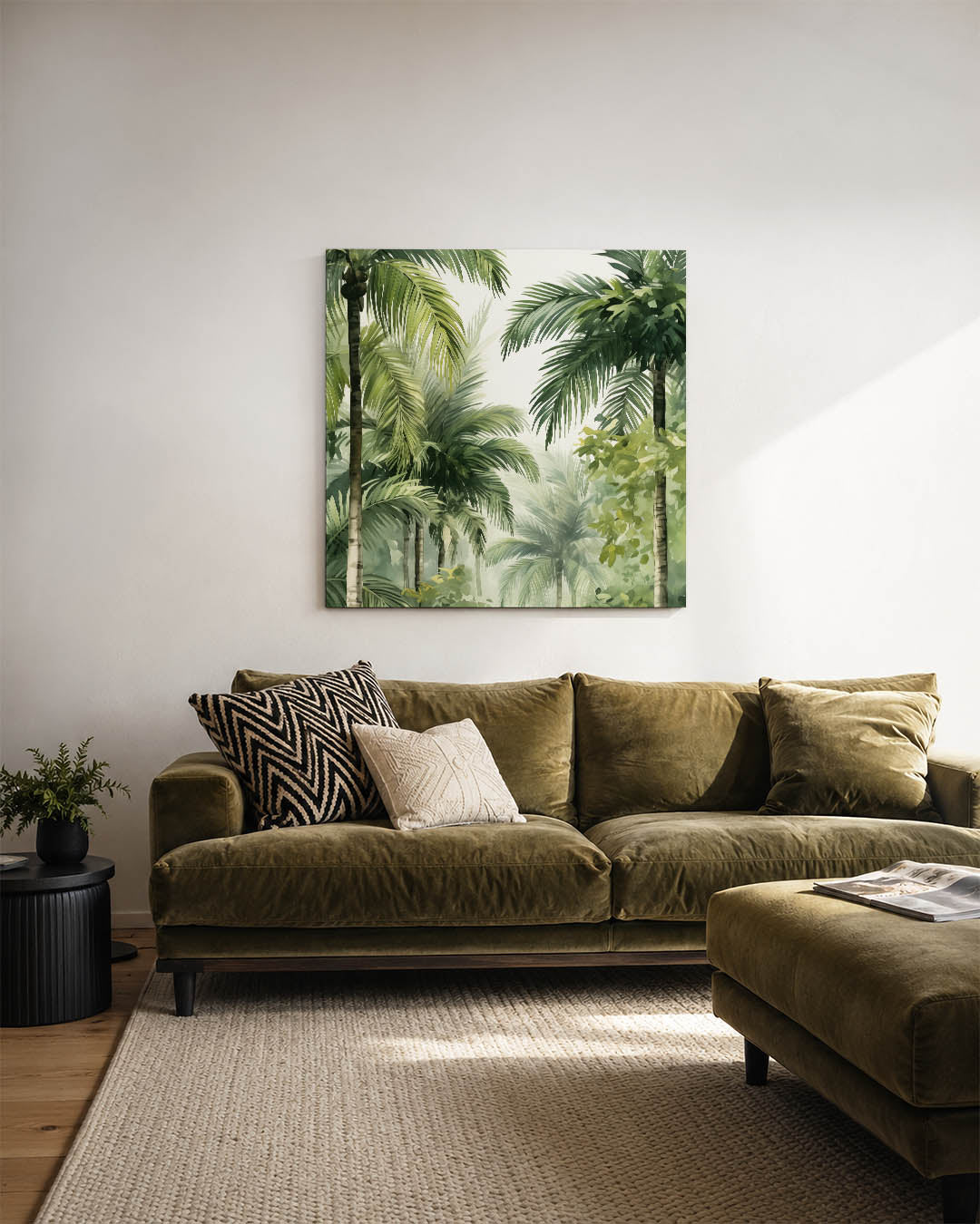 Tropische palmbladeren Kunstwerk