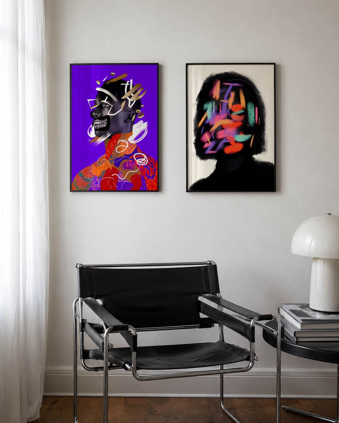 Kleurrijke vormenmix Posterset