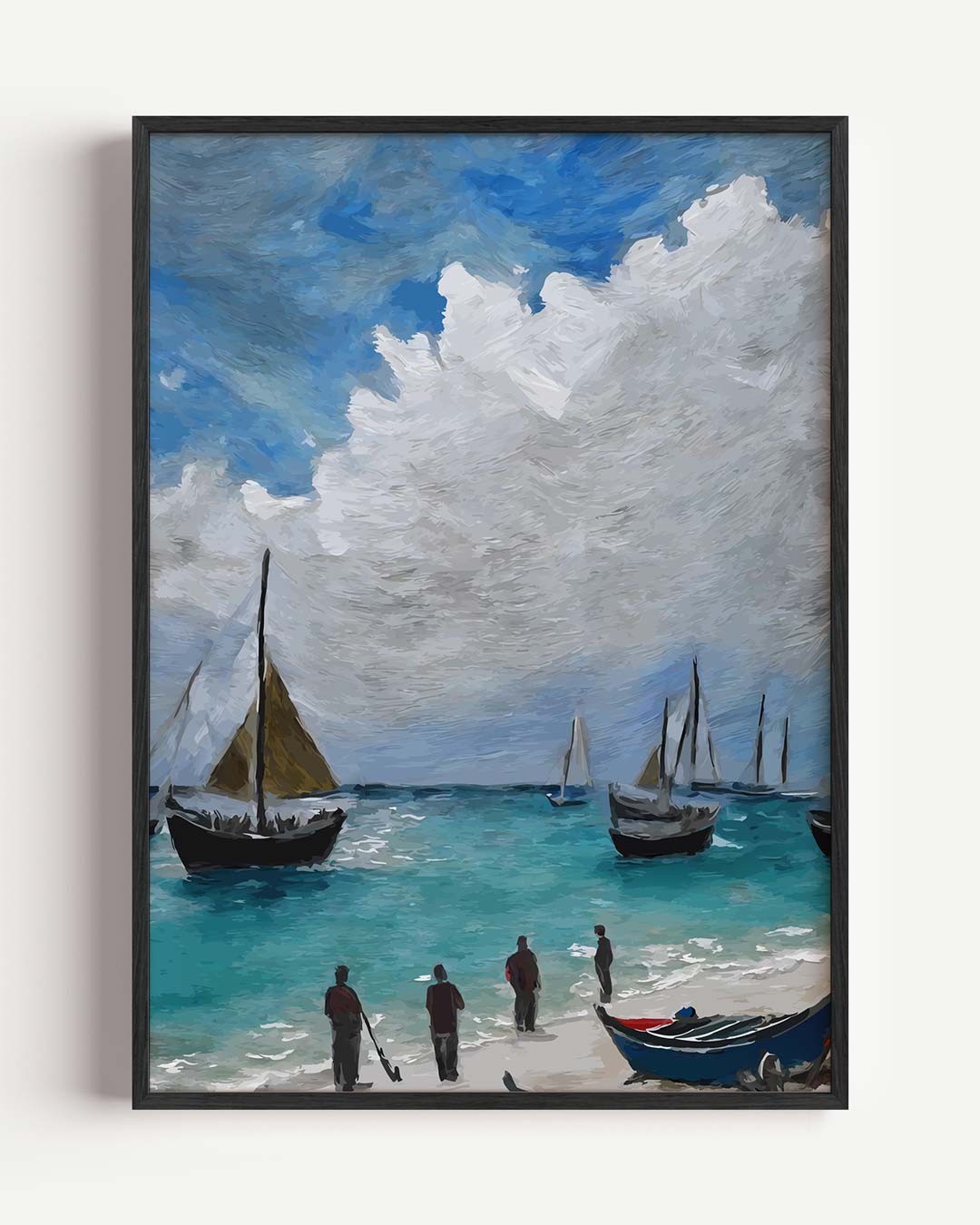 Strandavontuur Schilderij Poster-WallArtistic