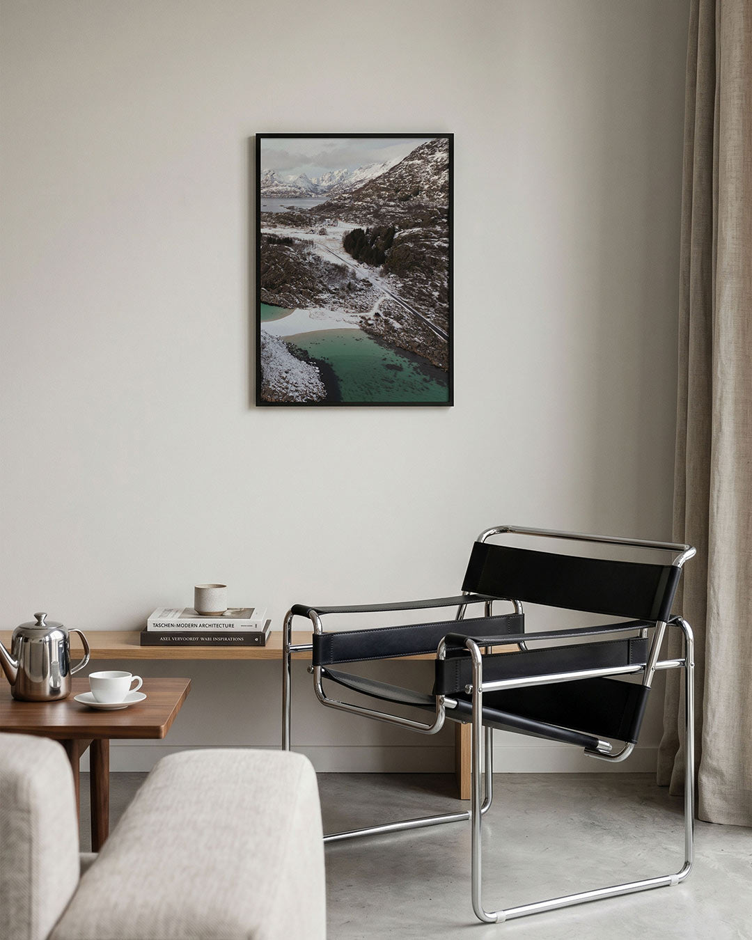 Winterse berglandschap Poster