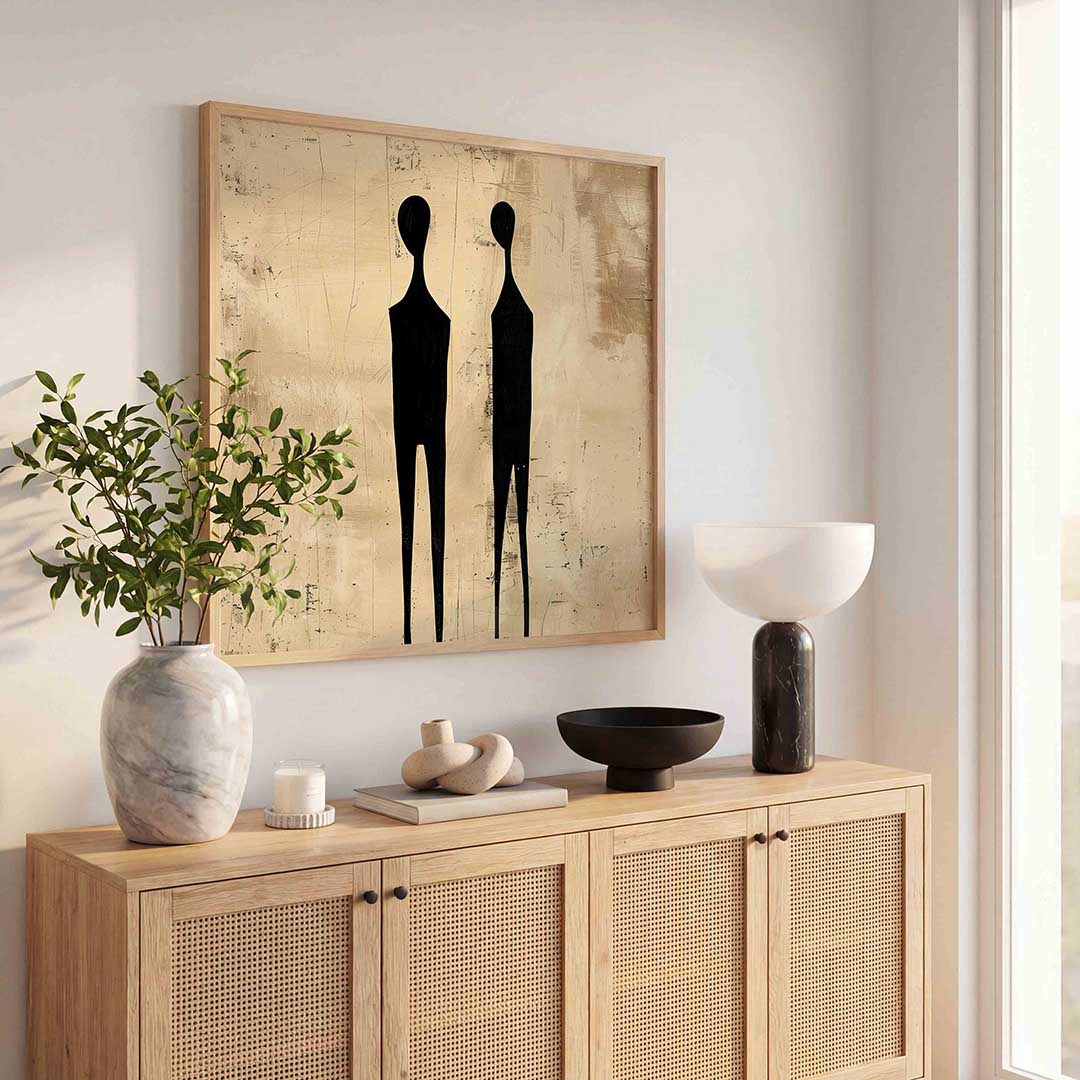 Twee figuren Poster