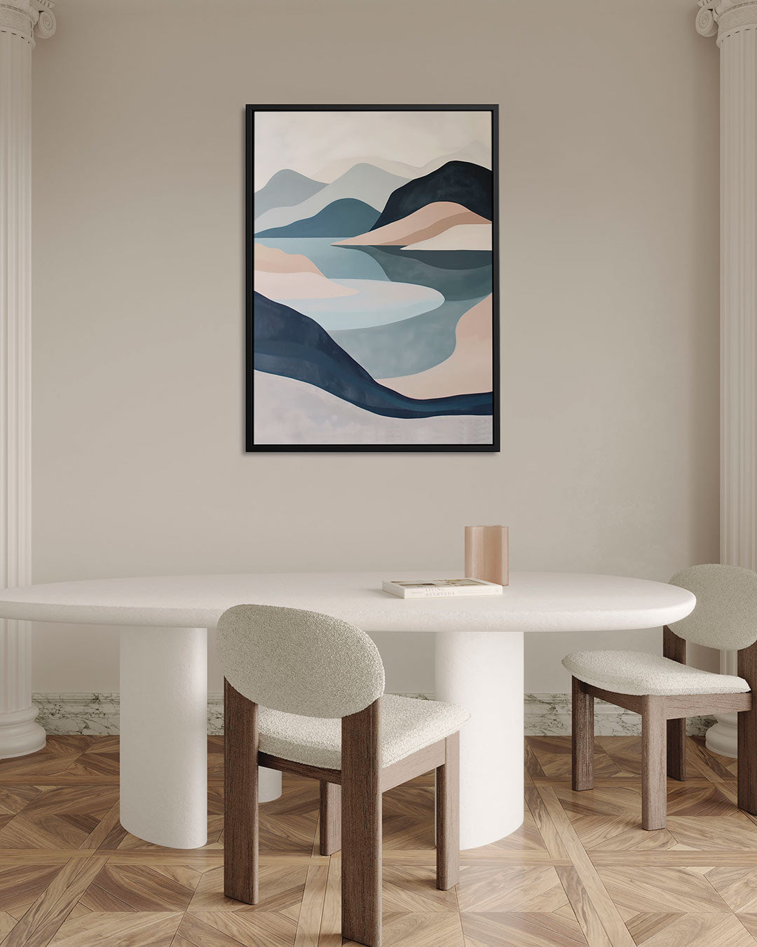 Vloeiende landschap vormen Kunstwerk