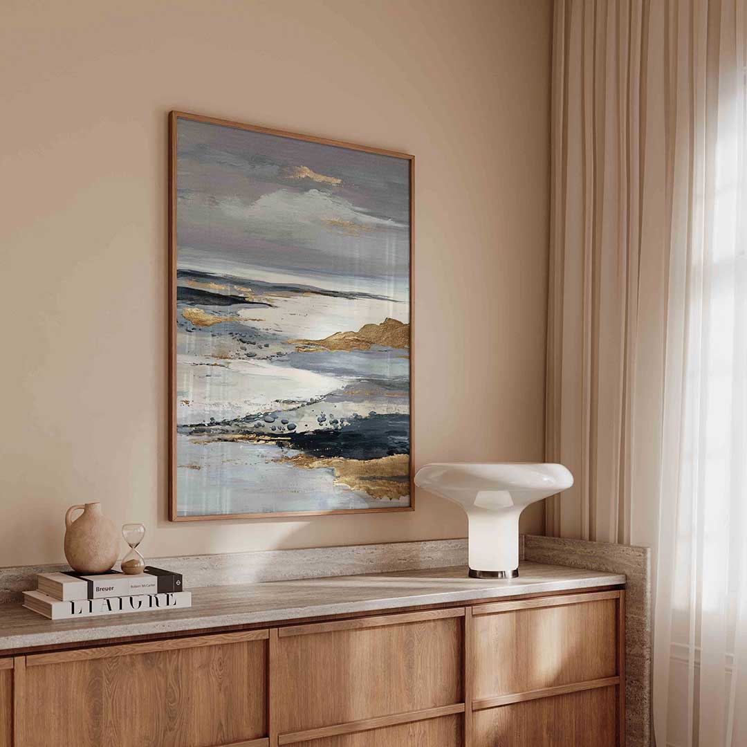 Landschap met gouden accenten Poster