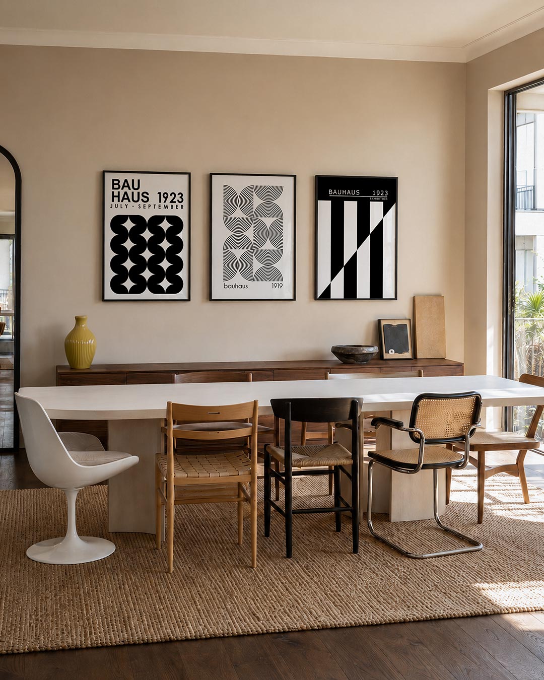 Zwart wit vormen Posterset