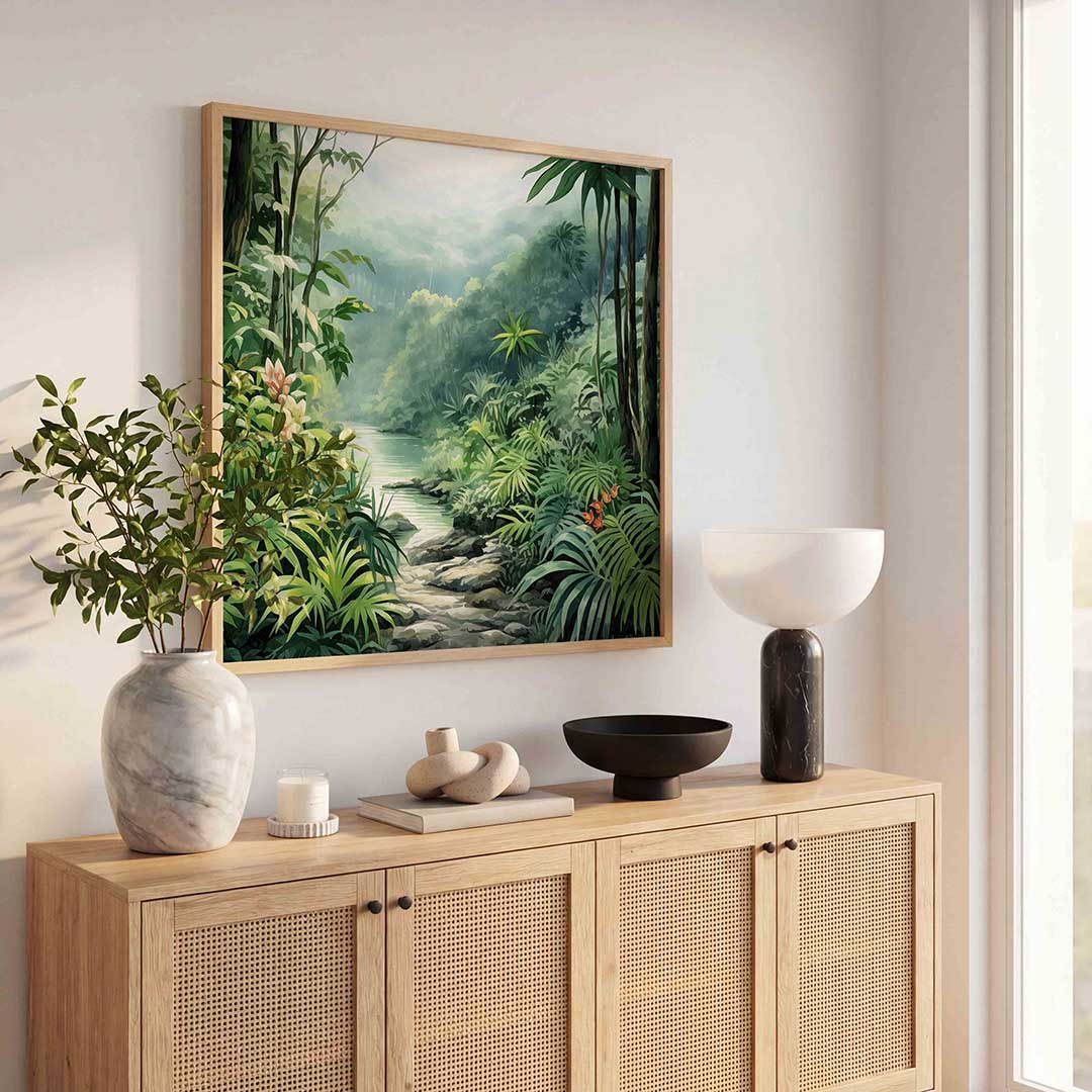 Tropisch landschap Poster