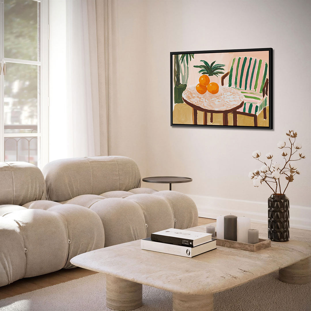 Interieur met fruit Kunstwerk