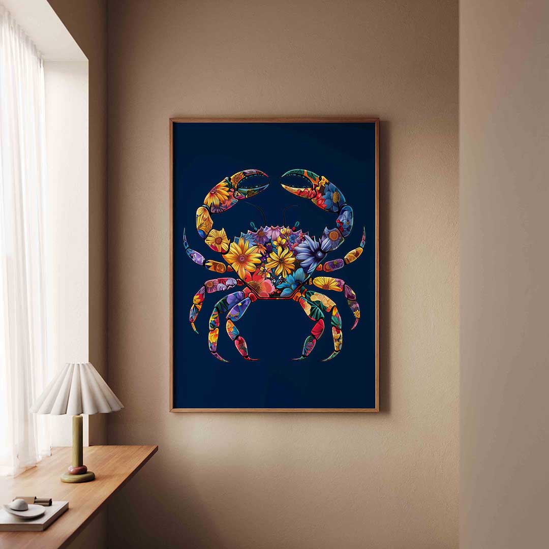 Bloemenkrab Poster
