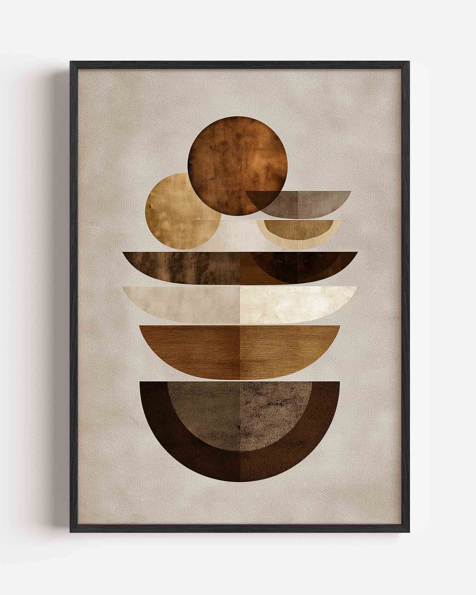 Gestapelde vormen Poster