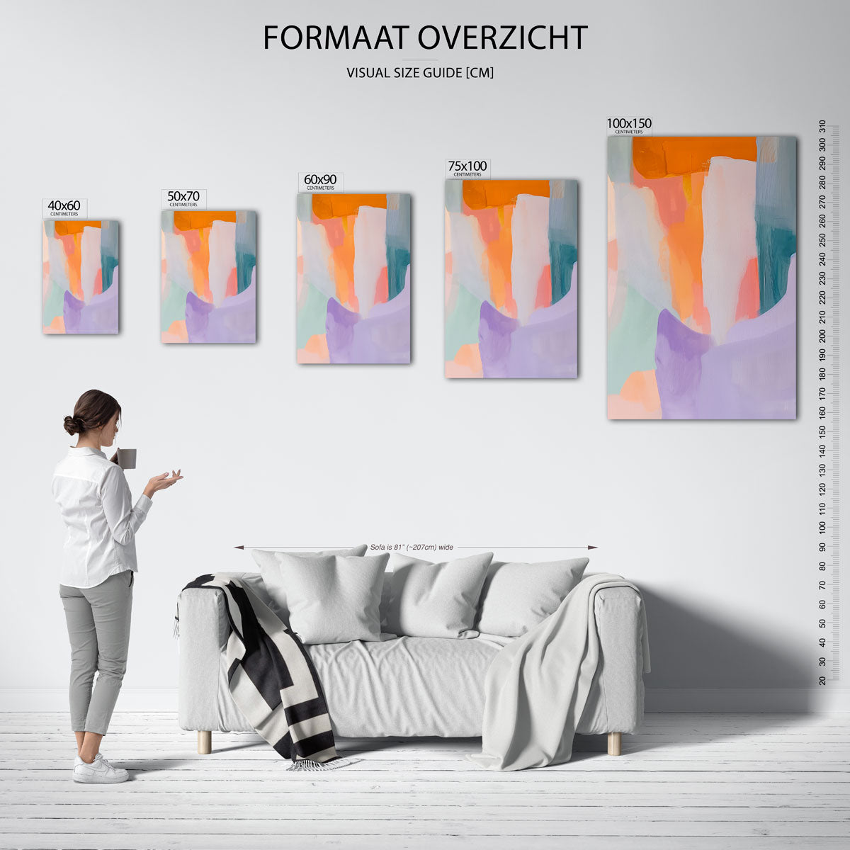 Kleurrijke vormen Kunstwerk