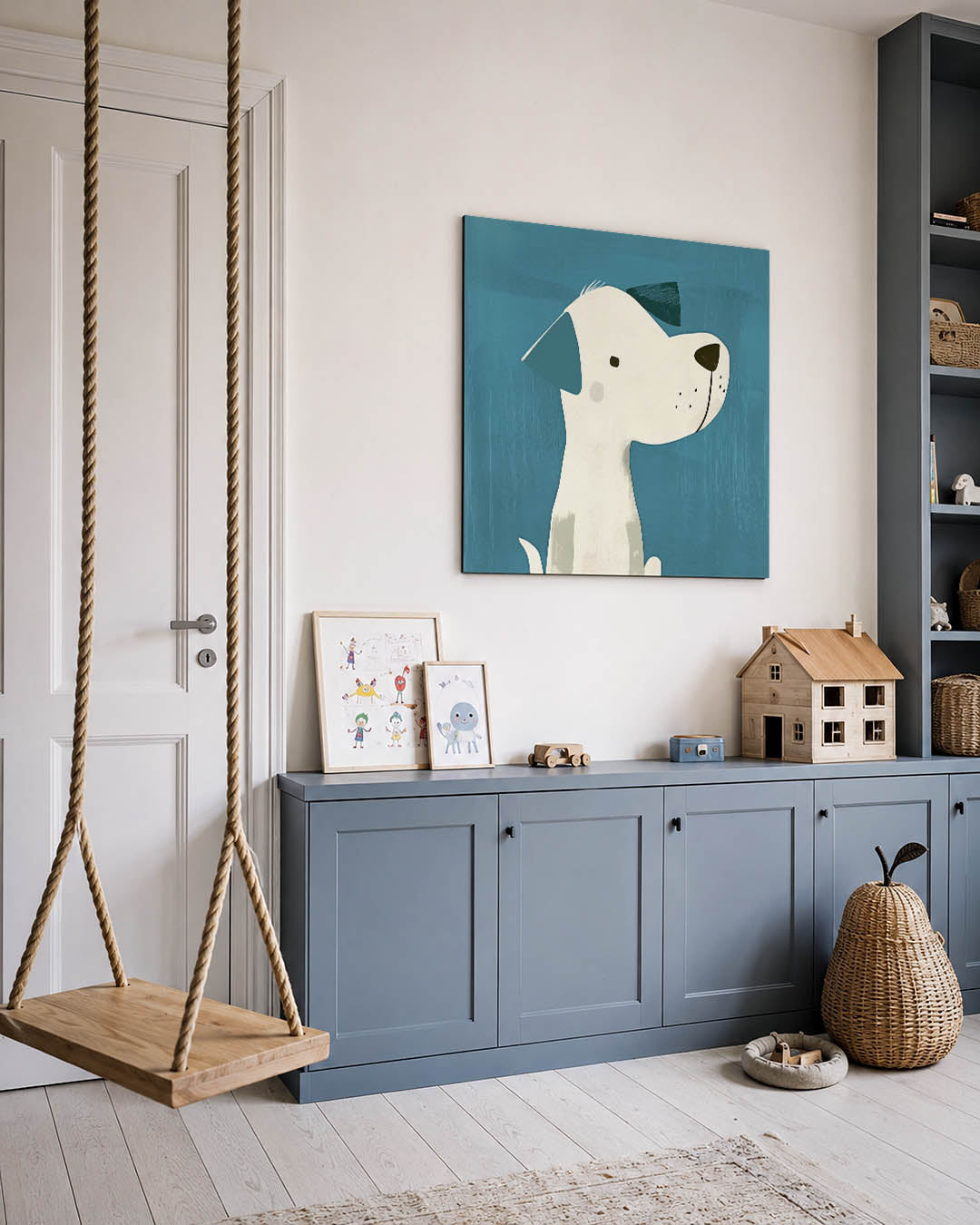 Speelse hond illustratie Kunstwerk