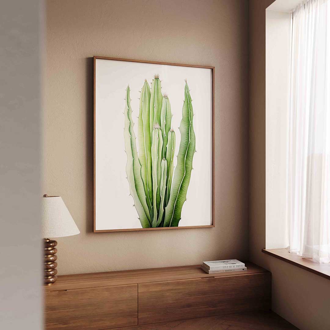 Groene cactus Poster