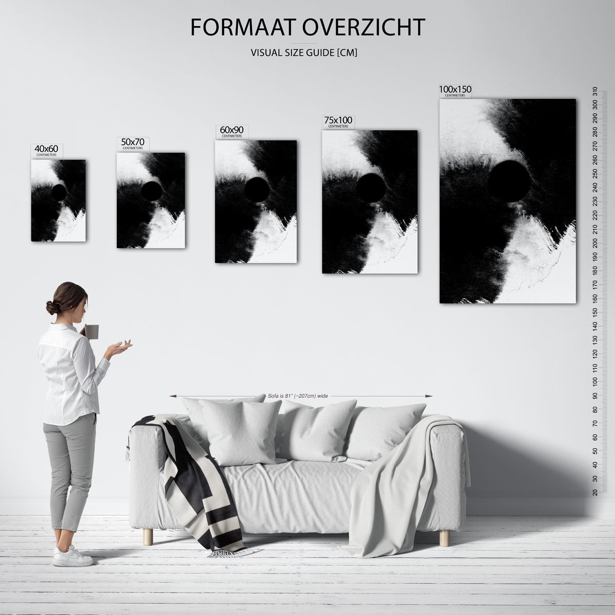 Dynamische vormen Kunstwerk