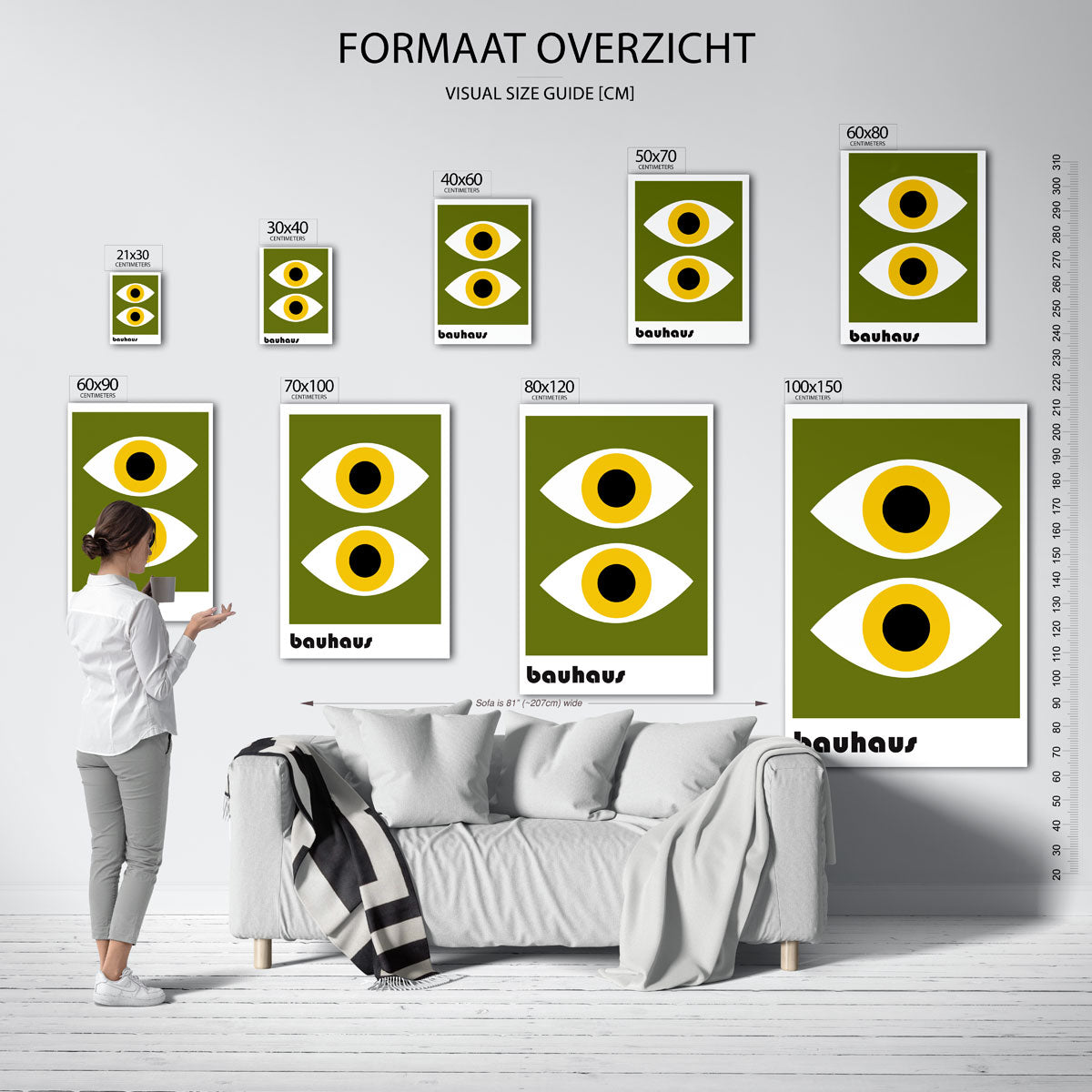 Oogvormen en kleur Poster