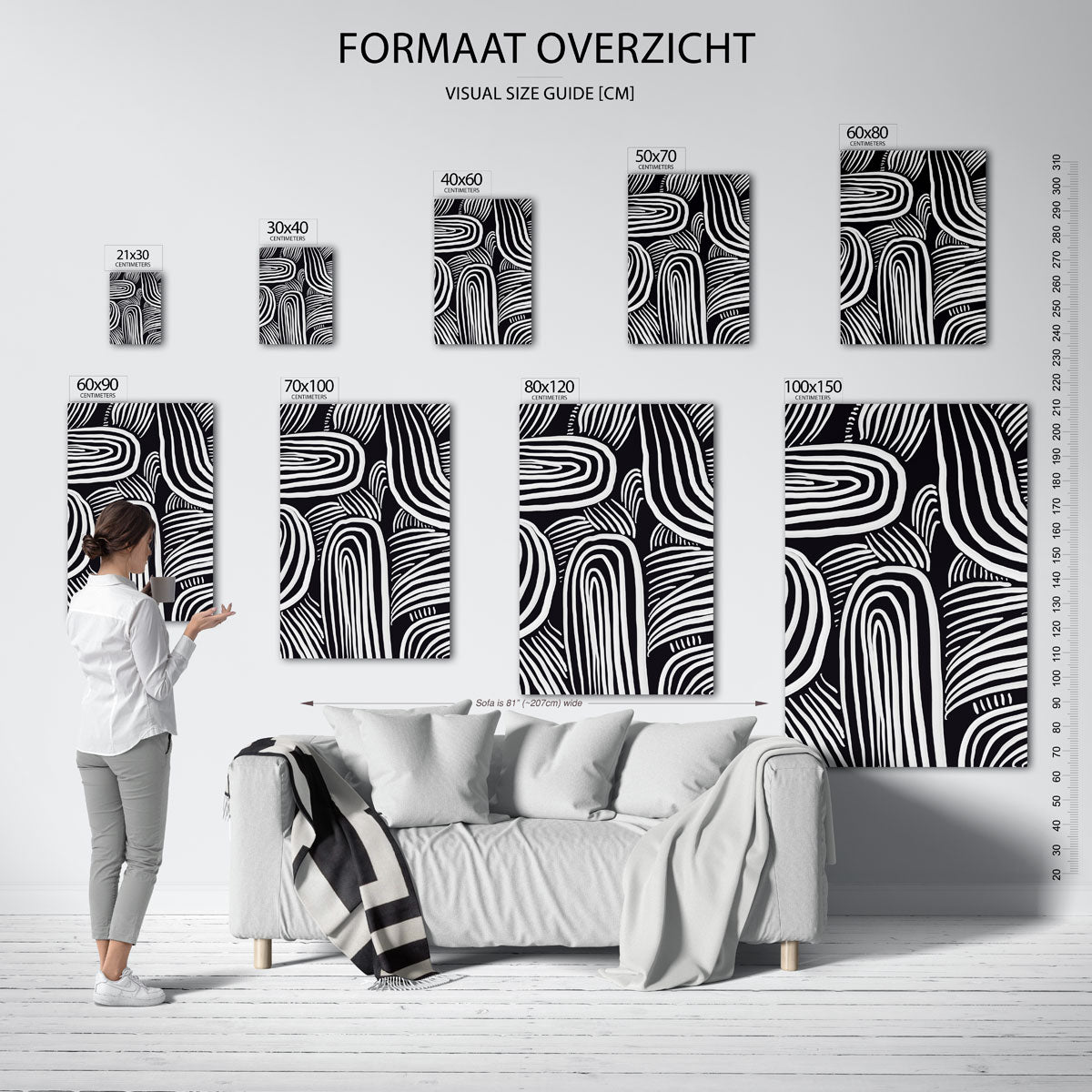 Abstracte lijnen Poster