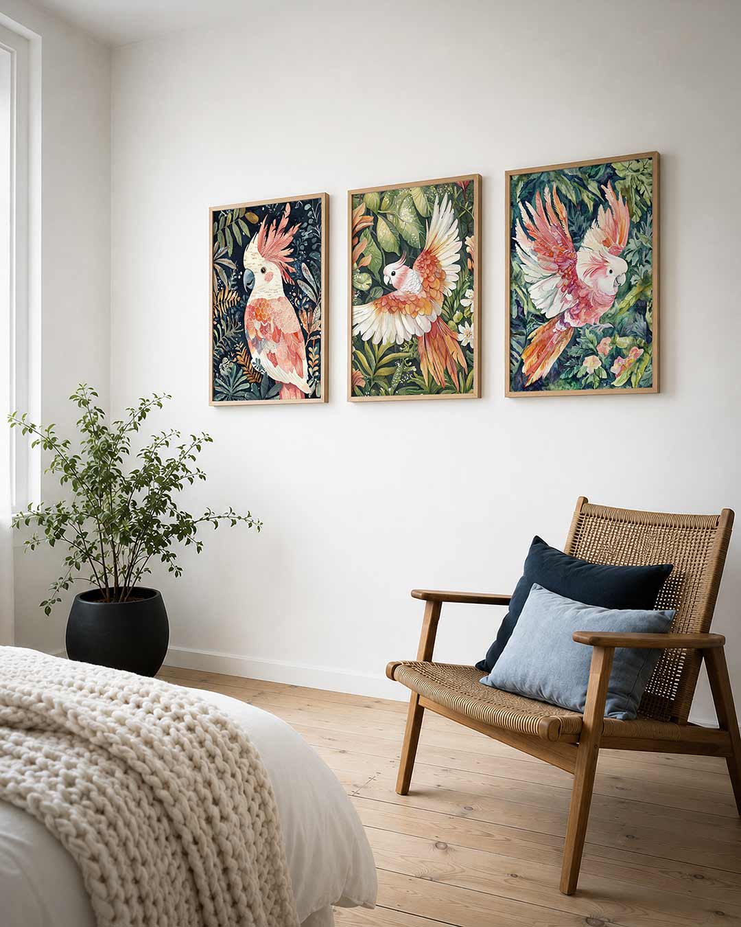 Vogel en bladeren Posterset