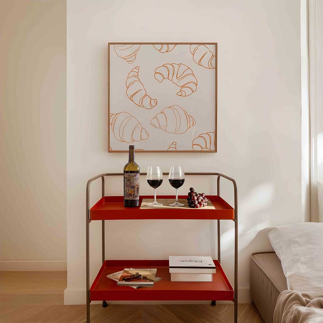 Croissant patroon Poster