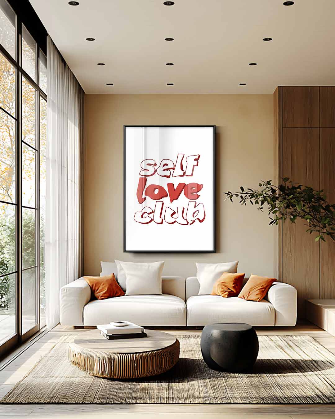 Self Love Club Poster Kunstwerk-canvas-dibond-plexiglas-wanddecoratie-WallArtistic