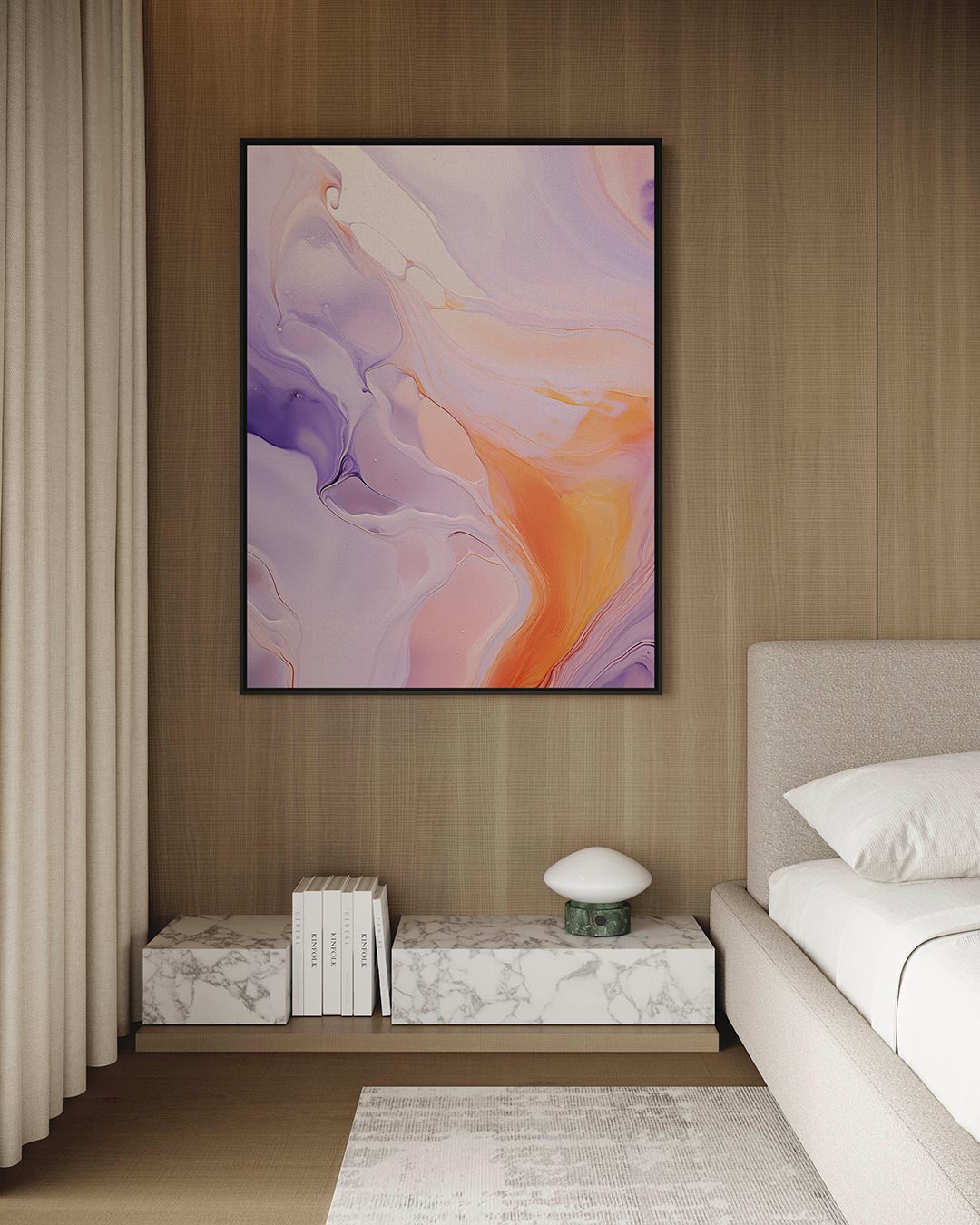 Vloeiende kleurencompositie Kunstwerk