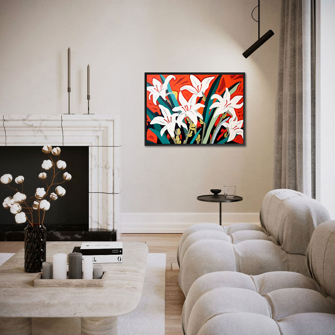 Bloemen en vormen Kunstwerk