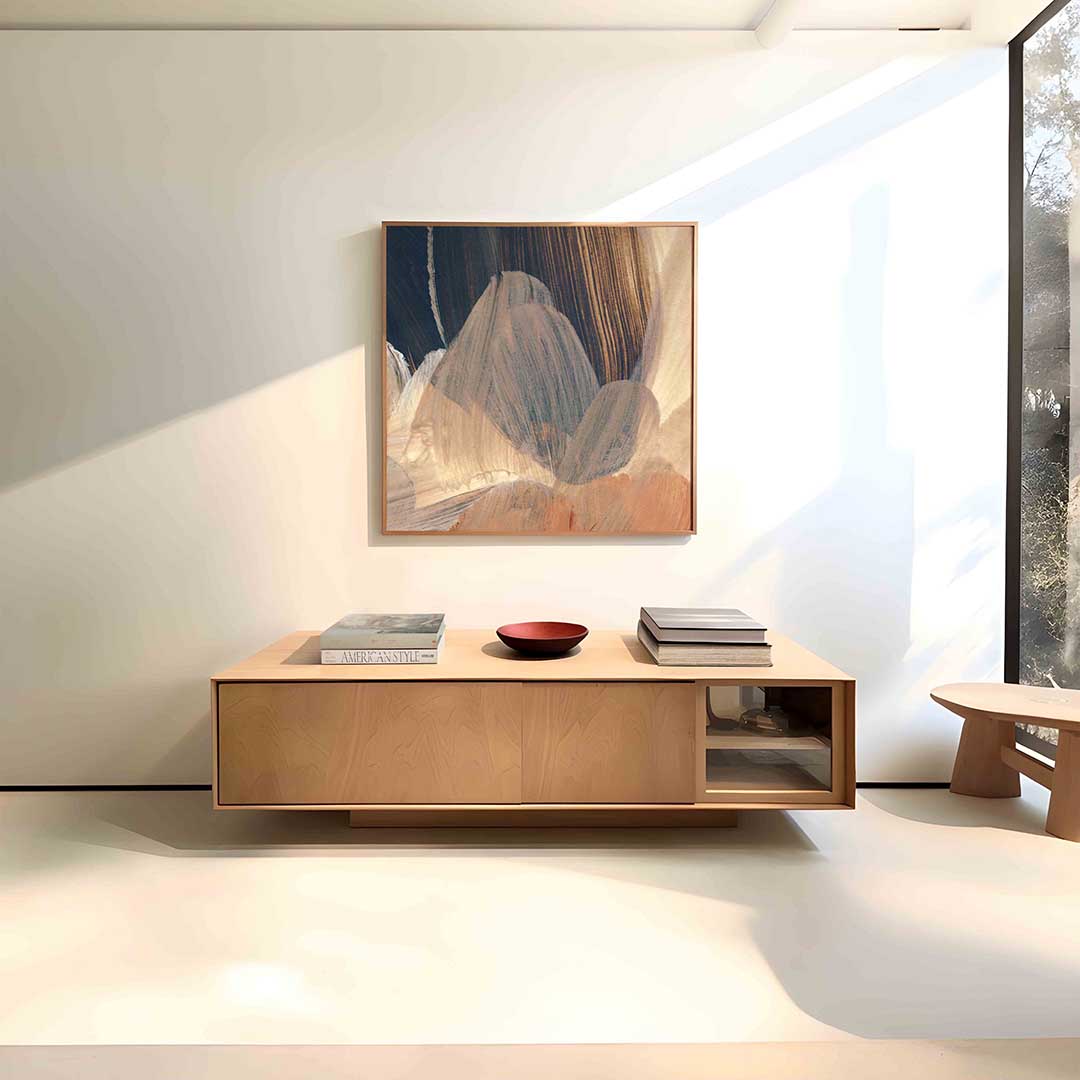 Abstracte penseelstreken Poster