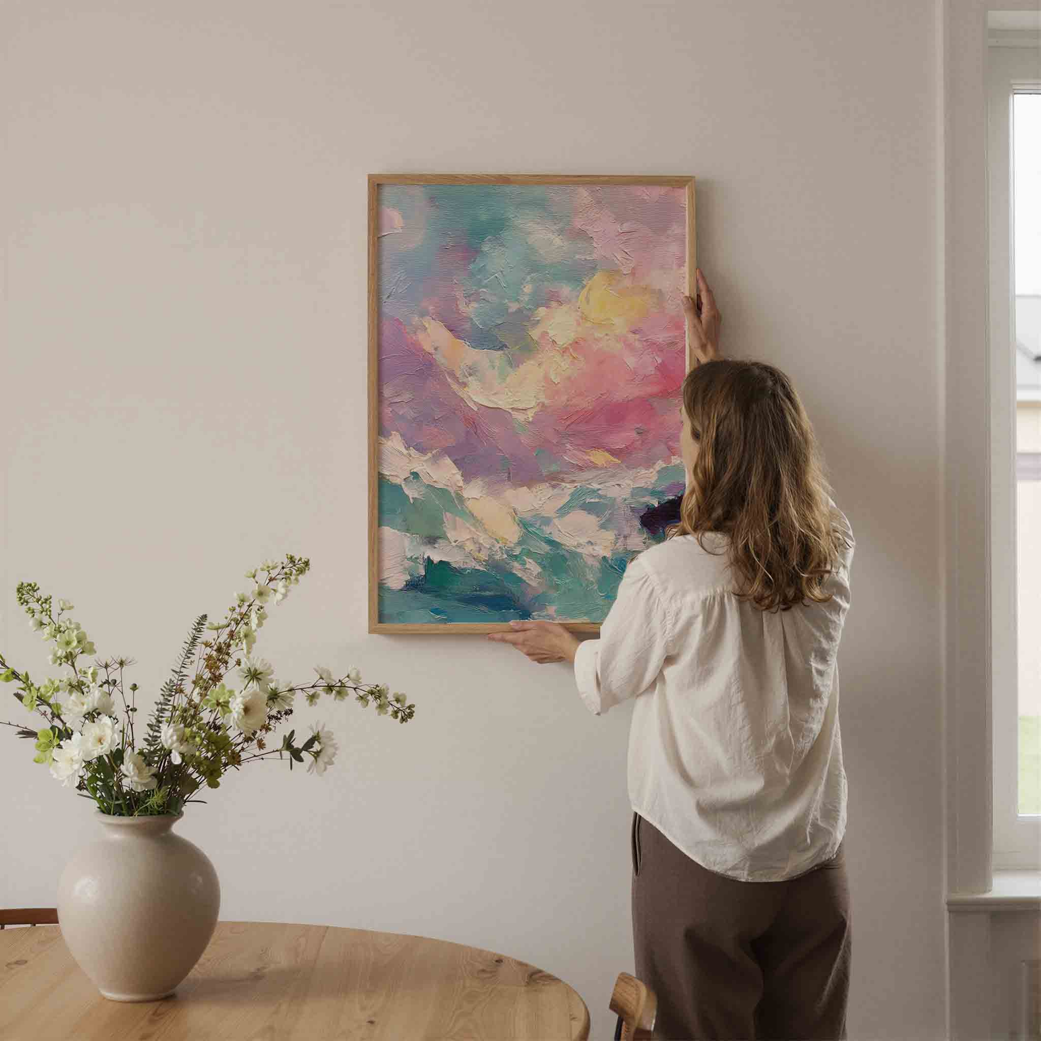 Abstracte kleurenexplosie Poster