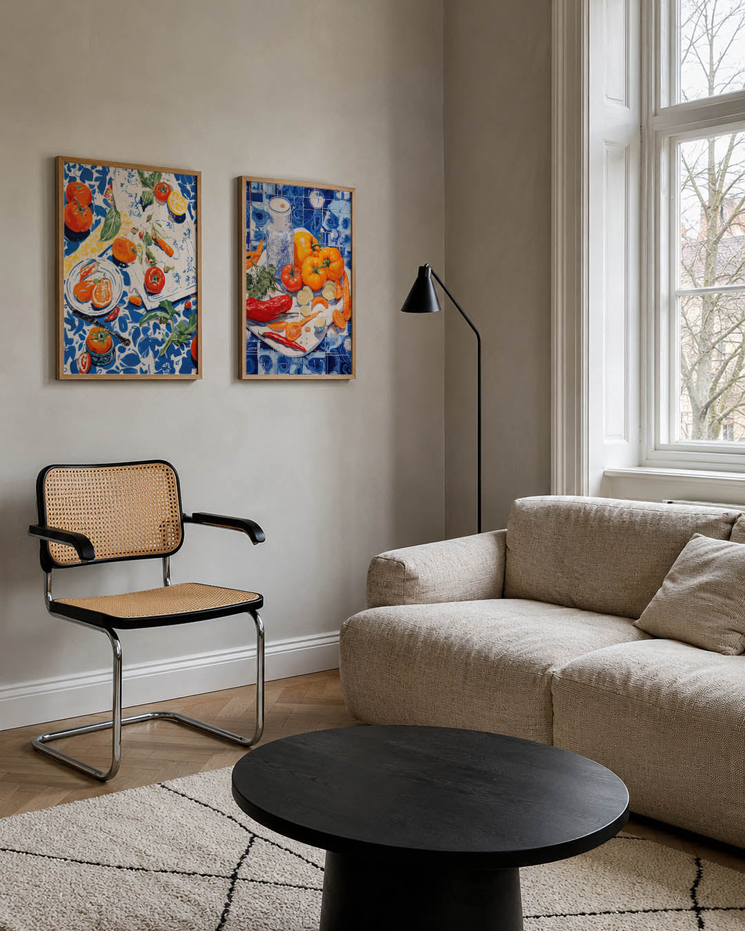 Kleurrijke tafelscène Posterset