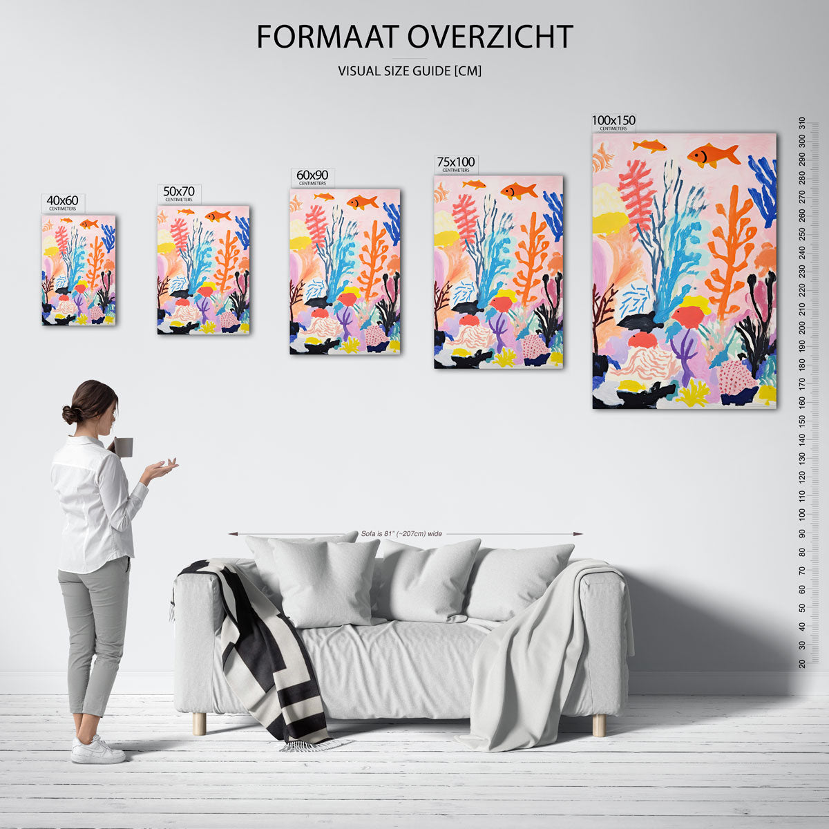 Vrolijke onderwaterwereld Kunstwerk