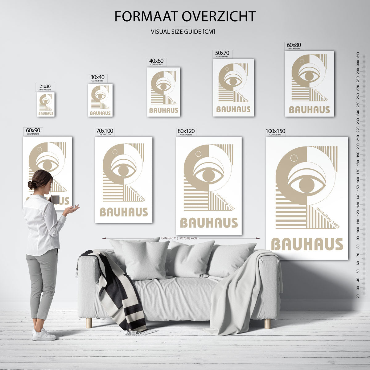 Oog en lijnen Poster