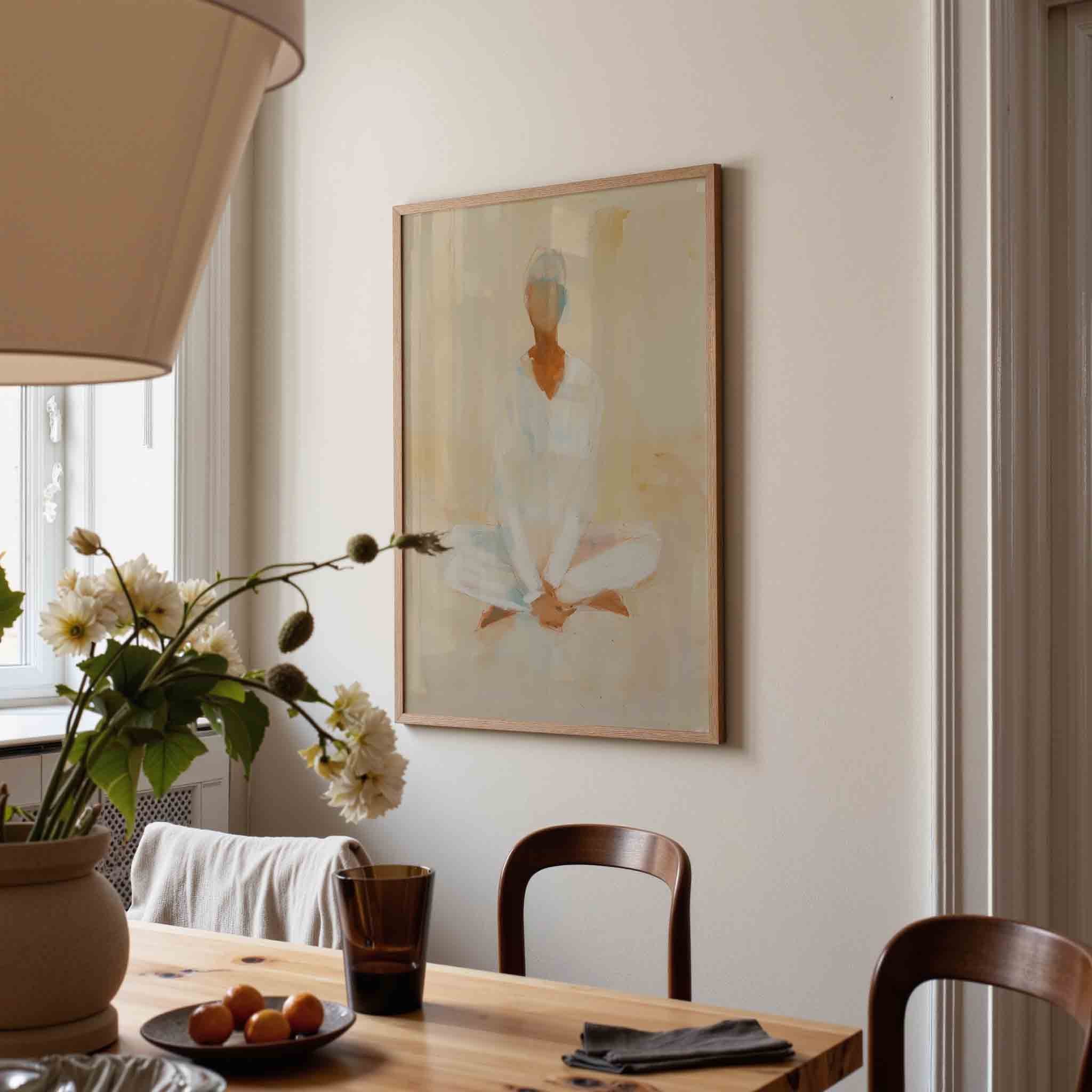 Zittende figuur Poster