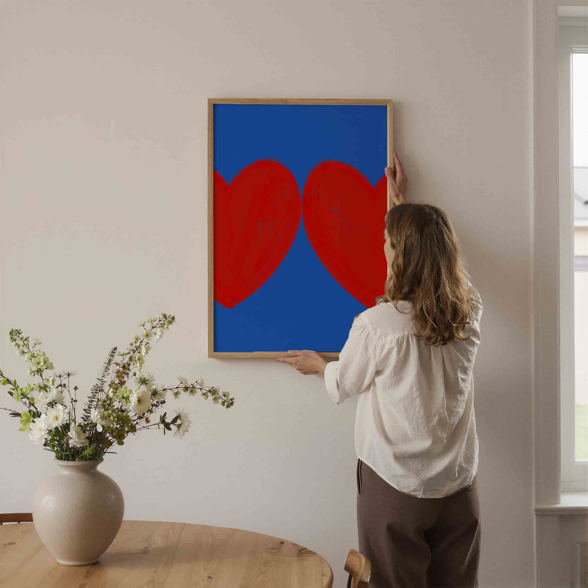 Rode harten Poster