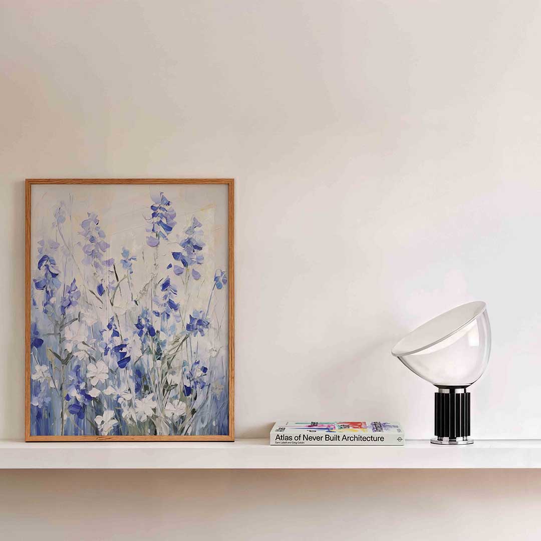 Blauwe bloemen Poster