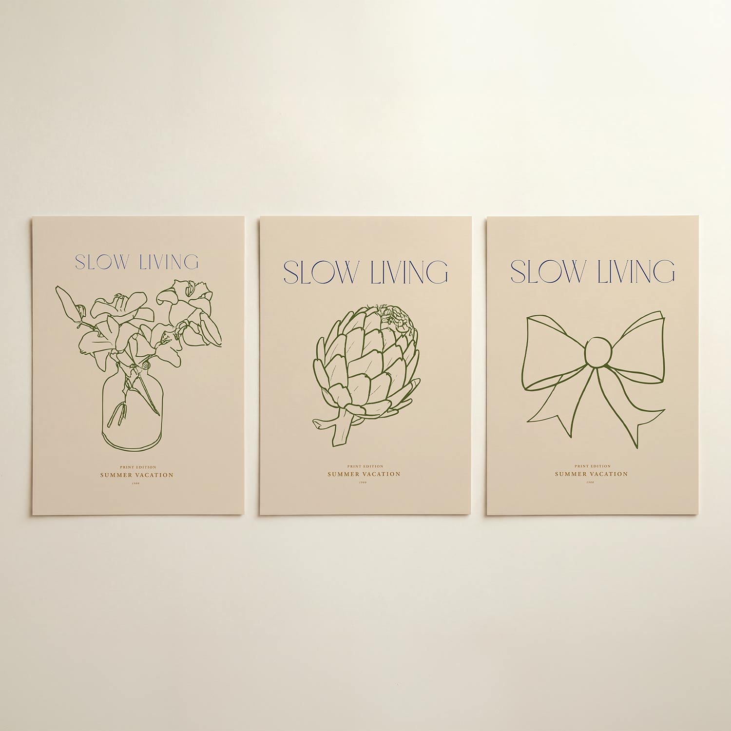 Lijnbloem compositie Posterset